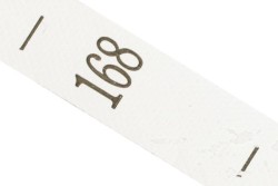 Размерники полиэстер 168 белый 10х25 мм ТВ в рул. 800 шт (20м)