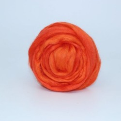 Шерсть для валяния ТРО "Гребенная лента" (100% нейлон) 50г цв.0493 ярко оранжевый