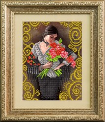 Рисунок на ткани бисером БЛАГОВЕСТ арт.К-4048 Прекрасный букет прекрасной женщине 25х20 см упак (1 шт)