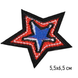 Термоаппликации арт.TBY-2143 Звезда 5,5х6,5 10 шт