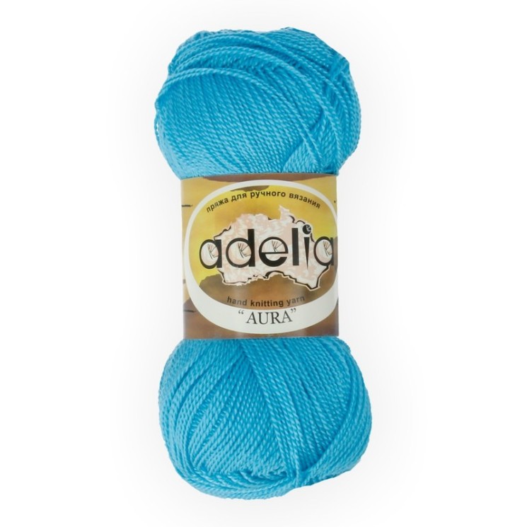 Пряжа ADELIA AURA (100% акрил) 10х50г/250м цв.086 яр. голубой