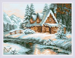 Набор РИОЛИС мозаичная картина арт.AM0082 Зимний пейзаж 40х30 см