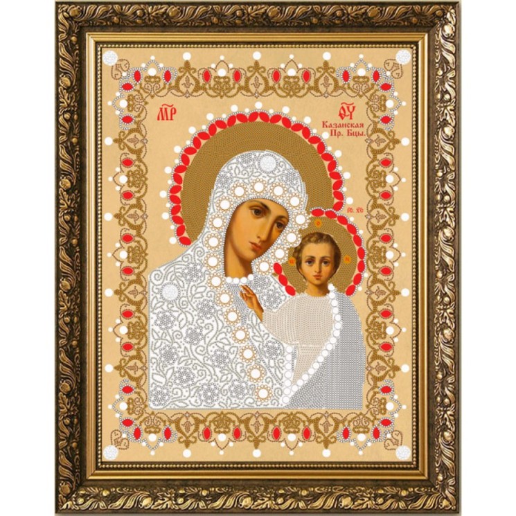 Рисунок на ткани (Бисер) КОНЁК арт. 7101 Богородица Казанская 29х39 см