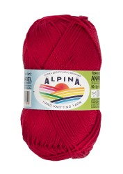 Пряжа ALPINA ANABEL (100% мерсеризованный хлопок) 10х50г/120м цв.008 т.красный