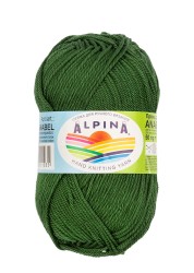 Пряжа ALPINA ANABEL (100% мерсеризованный хлопок) 10х50г/120м цв.163 т.зеленый
