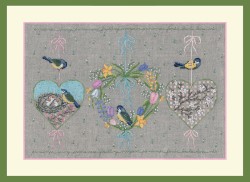 Набор для вышивания Le Bonheur des Dames арт.1158 Coeurs De Printemps (Весенние Сердца) 46х31 см