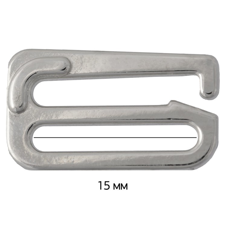 Крючок для бюстгальтера металл ARTA.F.2853 14,4мм, цв.30 белая бронза (никель), уп.50шт