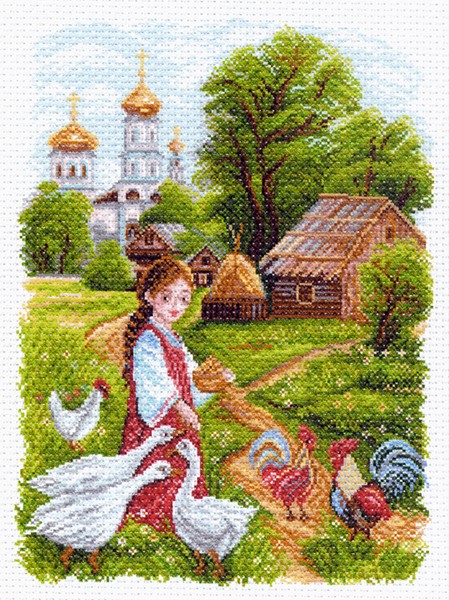 Рисунок на канве МАТРЕНИН ПОСАД арт.37х49 - 1552