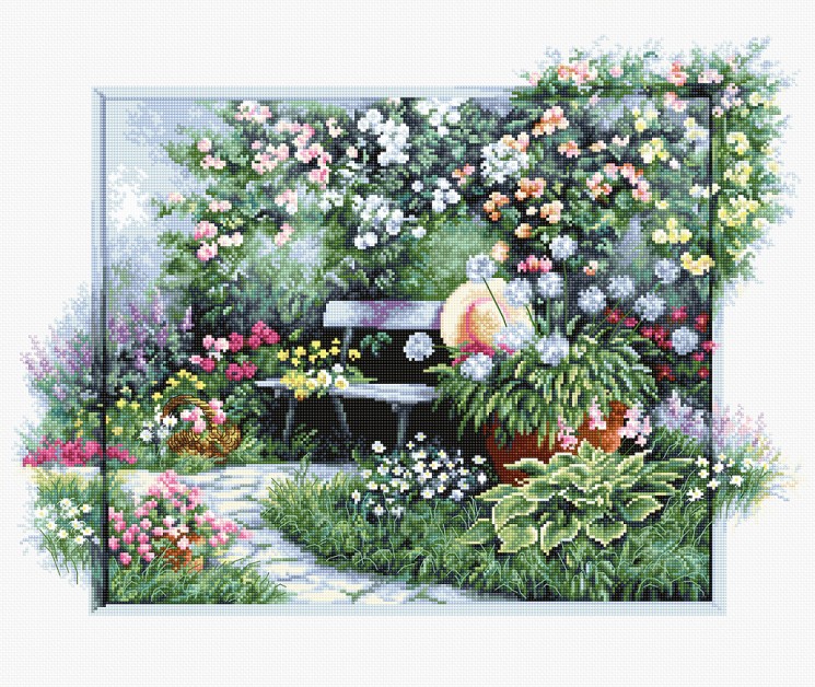 Набор для вышивания LUCA-S арт. BU4012 Цветущий сад 44,5х32,5см