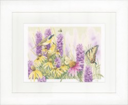 Набор для вышивания LANARTE арт.PN-0147540 Butterfly bush and echinacea 36х26 см