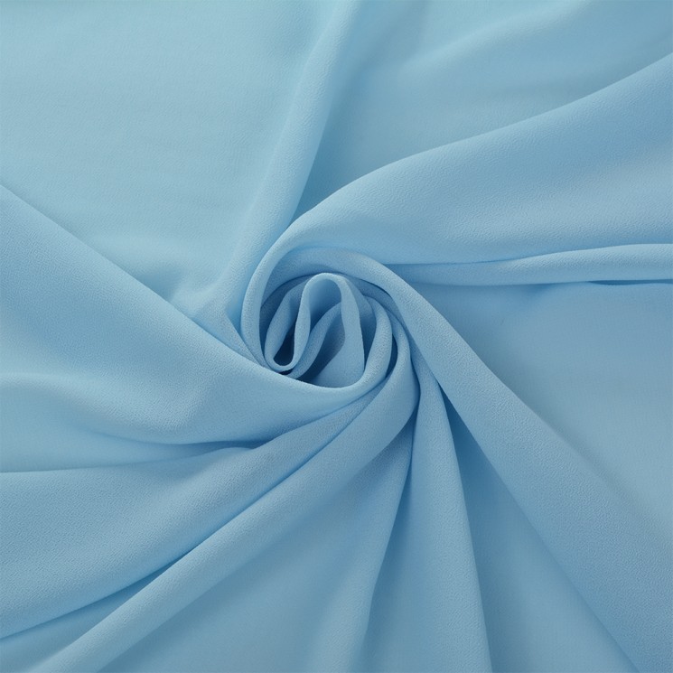 Ткань креп-шифон арт.TBY.8021-068 плот.105г/м2 100% ПЭ шир. 150см цв.68 светло-голубой уп.5м