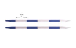 42146 Knit Pro Спицы съемные SmartStix 4,5мм для длины тросика 20см, алюминий, серебристый/иолит