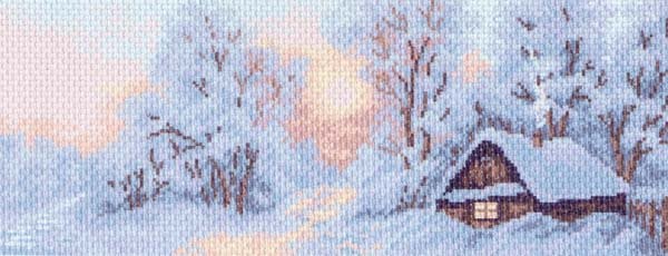 Рисунок на канве МАТРЕНИН ПОСАД арт.24х47 - 1202 Морозное утро