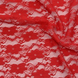 Кружевная ткань стрейч в нарезке арт.TBY.M903 шир.150см 100 г/м цв.146 т.красный уп.5м