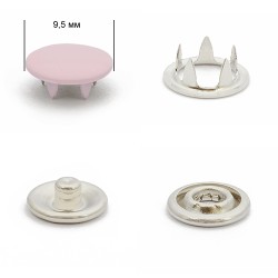 Кнопка трикотажная (закрытая) 9/5 мм - эмаль 133 розовый светлый уп 1440шт упак (144 шт)