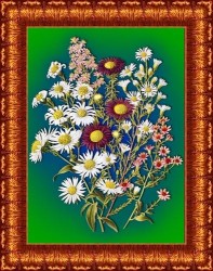 Рисунок для вышивки лентами КАРОЛИНКА арт. КЛ-4011 18,6х25,3 см