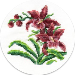 Набор для вышивания KLART арт. 8-124 Дикие орхидеи 12х12 см упак
