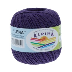 Пряжа ALPINA LENA (100% мерсеризованный хлопок) 10х50г/280м цв.44 т.фиолетовый
