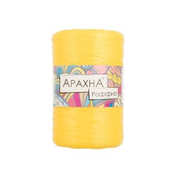 Пряжа ARACHNA Raffia (100% полипропилен) 5х50г/200м цв.15 желтый