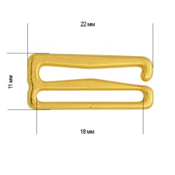 Крючок для бюстгальтера металл TBY-8263 d18мм, цв.05 золото, уп.20шт