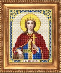 Рисунок на ткани бисером БЛАГОВЕСТ арт.И-5103 Св.Великомученица Екатерина 13,5х17 см