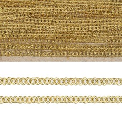 Тесьма отделочная арт.919 шир.6 мм цв.золото уп.25,13м