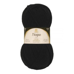 Пряжа для вязания КАМТ Лори (45% акрил/ 30% нейлон/ 25% пэ) 5х50г/170м цв.003 черный