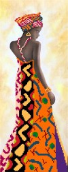 Рисунок на шелке МАТРЕНИН ПОСАД арт.24х47 - 4192 Уганда