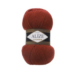 Пряжа для вязания Ализе LanaGold (49% шерсть, 51% акрил) 5х100г/240м цв.036 терракот