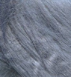 Шерсть для валяния ТРО "Гребенная лента" (вискоза) 50г цв.0439 серый