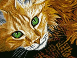 Набор "Паутинка" для изготовления картины со стразами арт.М367 Рыжий кот 40х30 ми
