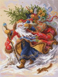 Рисунок на канве МАТРЕНИН ПОСАД арт.37х49 - 1702 Дед Мороз