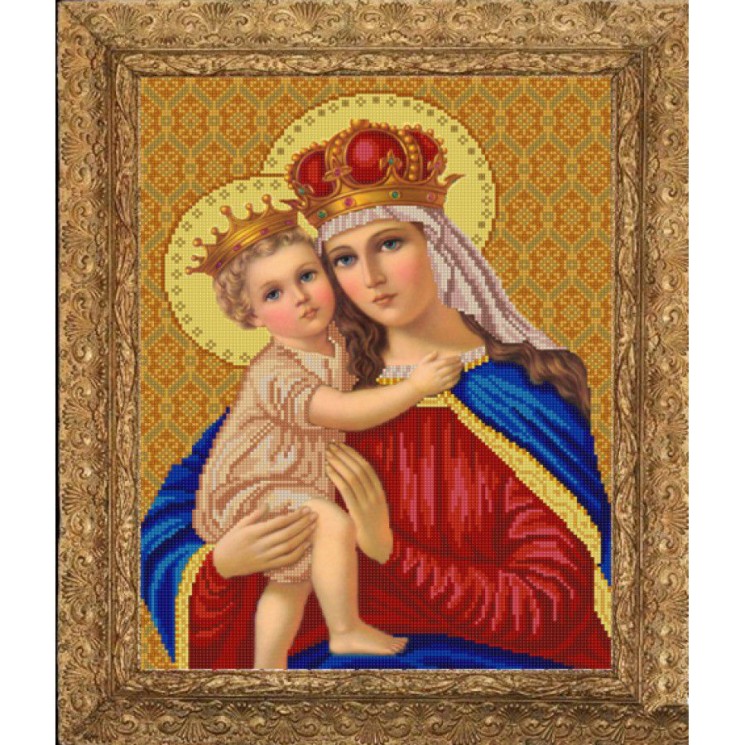 Рисунок на ткани (Бисер) КОНЁК арт. 9235 Мадонна с младенцем 29х39 см
