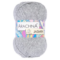 Пряжа ARACHNA JASMIN (80% хлопок, 20% полиэстер) 5х100г/250м цв.169 серый