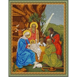 Рисунок на ткани (Бисер) КОНЁК арт. 9851 Рождество Христово 29х39 см