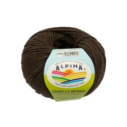 Пряжа ALPINA ORNELLA MERINO (100% мериносовая шерсть) 10х50г/125м цв.529 коричневый