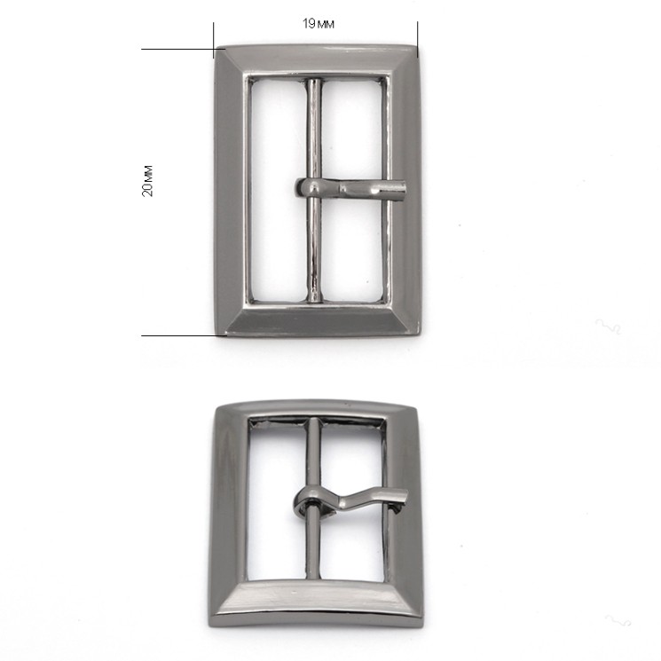 Пряжка металлическая TBY.5444 19х26мм, внутр. размер 20мм цв. т.никель уп. 10шт