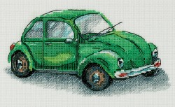 Набор для вышивания PANNA арт. M-7092 Зеленая машина 19,5х11,5 см