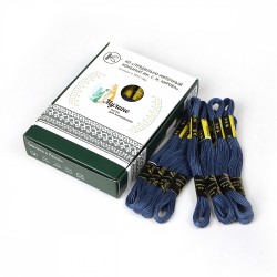 Нитки мулине цв.8105 синий 24х8м С-Пб