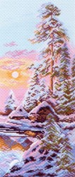 Рисунок на канве МАТРЕНИН ПОСАД арт.24х47 - 1205 Зимнее утро