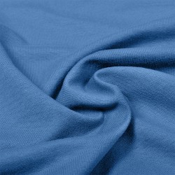 Ткань футер 2х нитка петля гл/крашеный, 230г/м 74% хл 21%пэ 5%эласт шир.180см арт.ШН-23074215-12 цв.голубой уп.6м (1кг-2,3м)