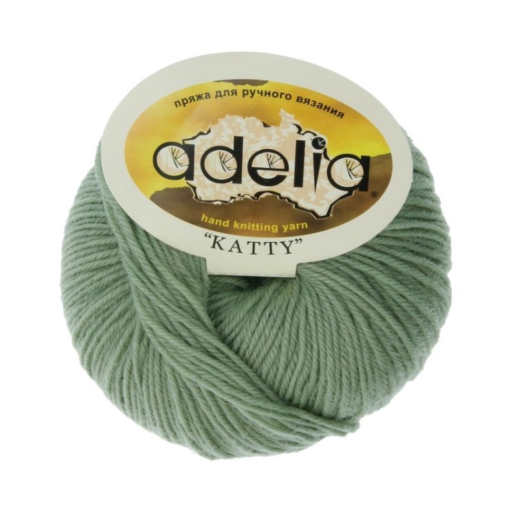 Пряжа ADELIA KATTY (100% шерсть) 10х50г/150м цв.13 св.зеленый