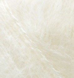 Пряжа для вязания Ализе Mohair classic (25% мохер, 24% шерсть, 51% акрил) 5х100г/200м цв.001 кремовый