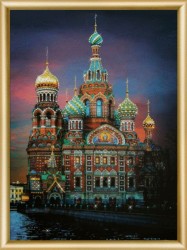 Набор ЧМ арт. КС-159 для изготовления картины со стразами Храм Спаса-на-Крови 30/3x42 см упак (1 шт)