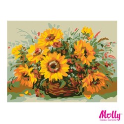 Картины по номерам Molly арт.KH0751 Солнечный букет (11 цветов) 15х20 см