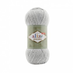 Пряжа для вязания Ализе Alpaca Royal New (55% акрил, 30% шерсть, 15% альпака) 5х100г/250м цв.684 пепельный меланж
