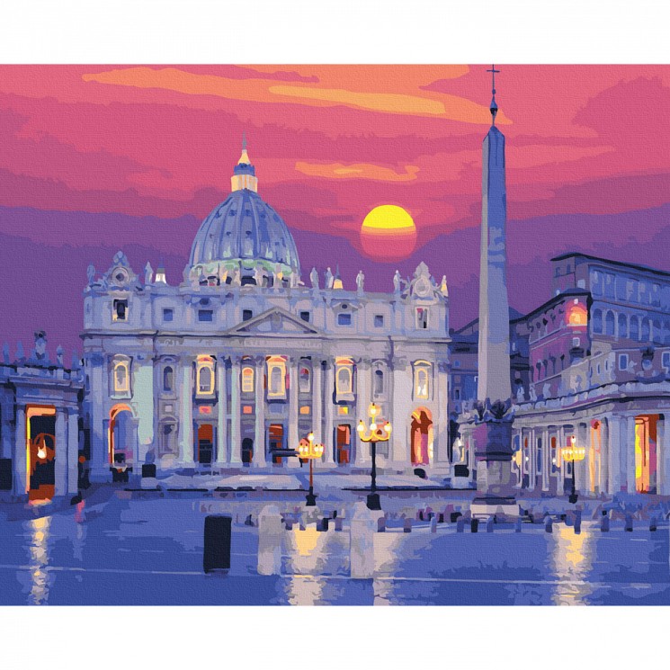 Картины по номерам Molly арт.KHN0005 Собор Святого Петра в Ватикане 40х50 см