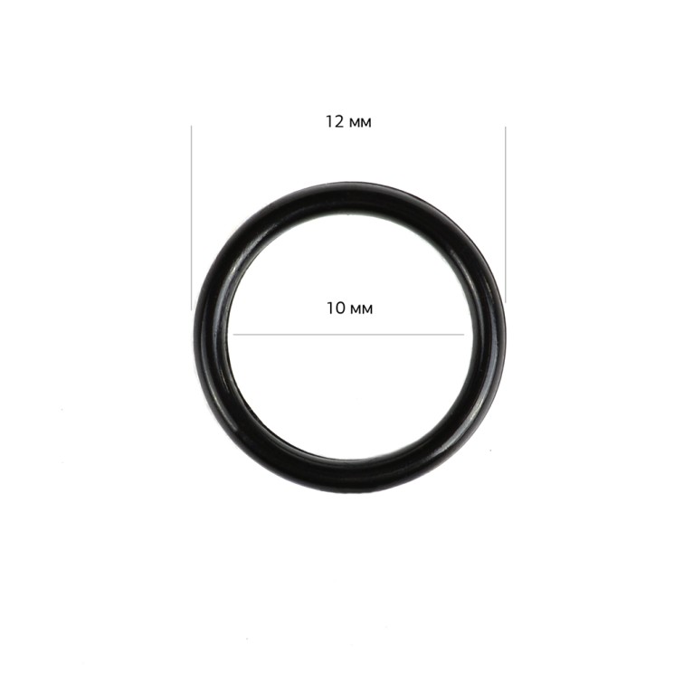Кольцо для бюстгальтера пластик TBY-82609 d10мм, цв.черный, уп.100шт