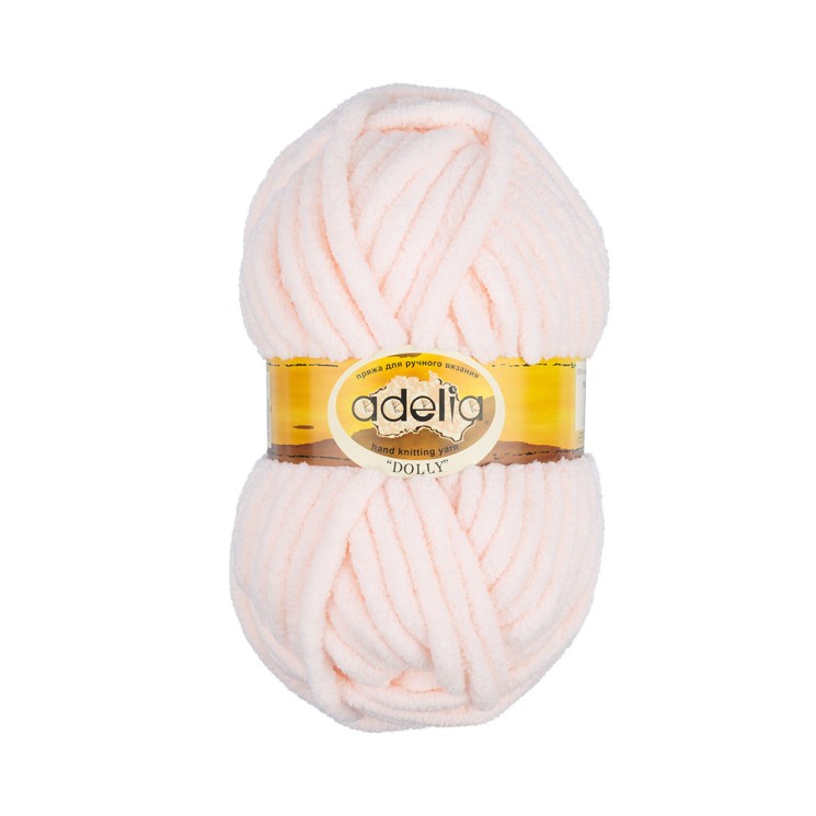 Пряжа ADELIA DOLLY (100% полиэстер) 5х100г/40м цв.28 молочный