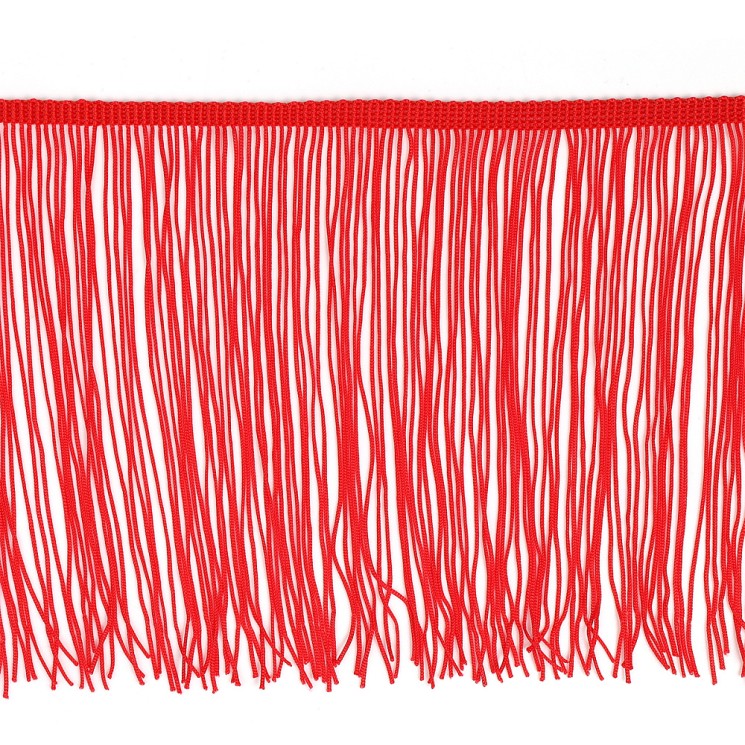 Бахрома отделочная 15 см красный уп.5м